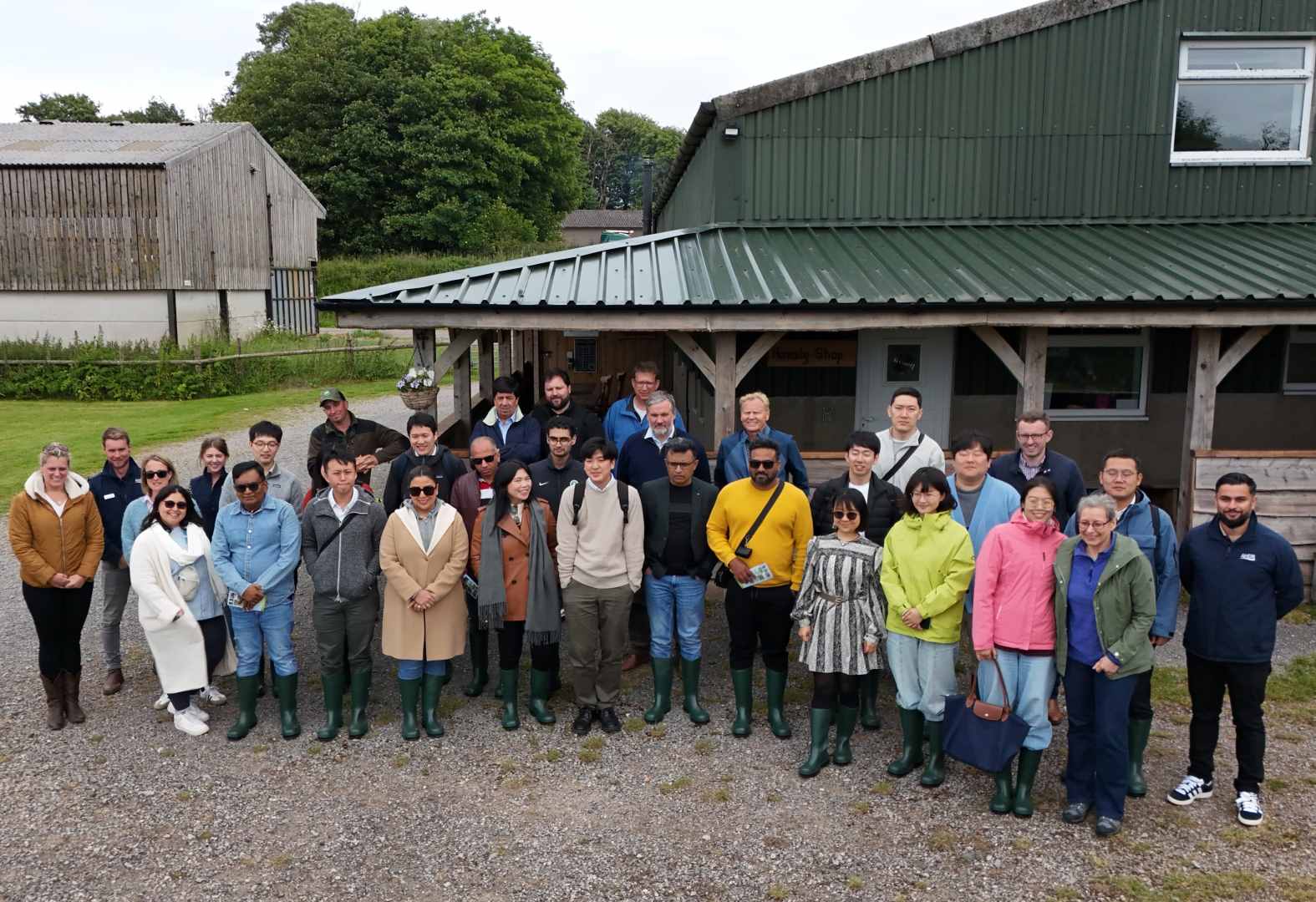 Farm visit in the West Country, delegates learn about the production of British beef, lamb and pork
